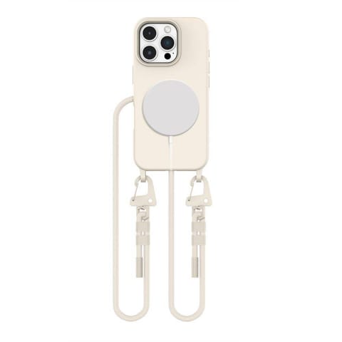 ⁨Etui IPHONE 16 PRO MAX Tech-Protect Magnecklace MagSafe Latte beżowe⁩ w sklepie Wasserman.eu