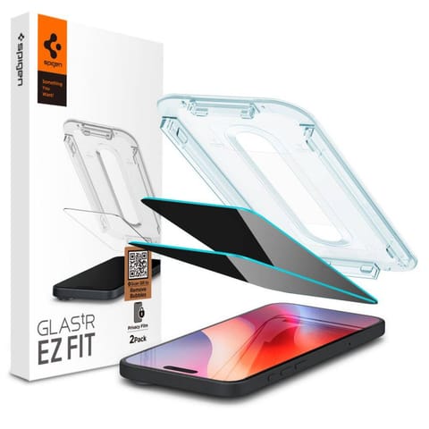 ⁨Szkło Hartowane IPHONE 16 PRO Spigen Glas.tr "EZ Fit" Privacy 2-pack⁩ w sklepie Wasserman.eu