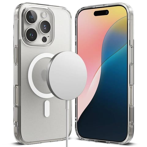 ⁨Etui IPHONE 16 PRO MAX Ringke Fusion Magnetic MagSafe Matte Clear transparentne⁩ w sklepie Wasserman.eu