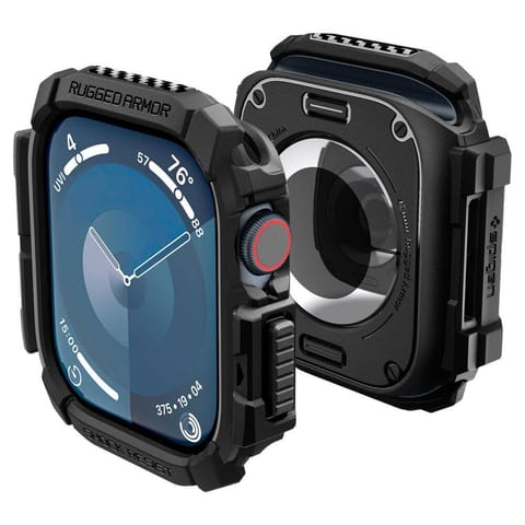 Etui APPLE WATCH 10 (42MM) Spigen Rugged Armor Matte czarne w sklepie Wasserman.eu