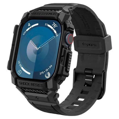 Pasek do APPLE WATCH 10 (42MM) Spigen Rugged Armor "Pro" Matte czarne w sklepie Wasserman.eu