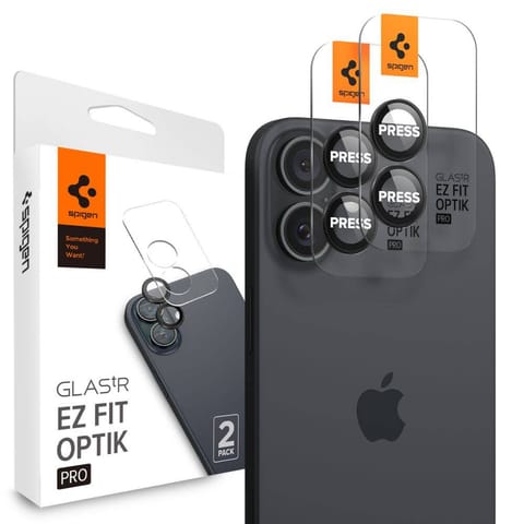 ⁨Szkło Hartowane na Aparat IPHONE 16 / IPHONE 16 PLUS Spigen Optik Glas.tr Camera Protector 2-Pack czarne⁩ w sklepie Wasserman.eu