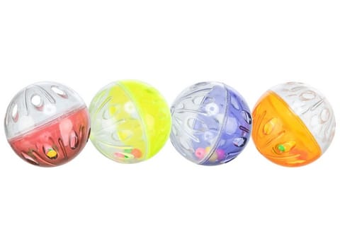 ⁨Trixie Plastic balls transparent with ratchet 4.5cm 4pcs. [TX-4166]⁩ at Wasserman.eu