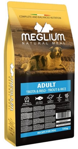 ⁨Meglium Dog Adult Trout & Rice 14kg⁩ w sklepie Wasserman.eu