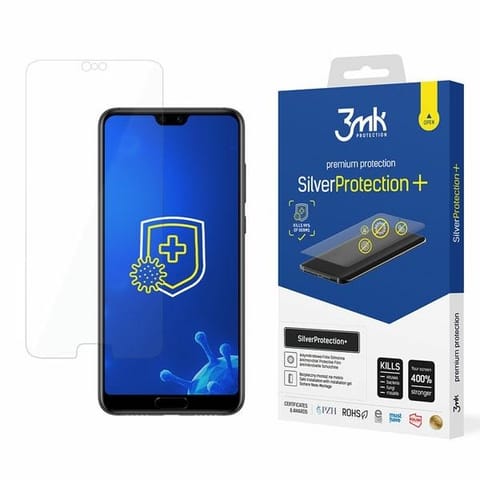 ⁨3MK Silver Protect+ Huawei P20 Pro Folia Antymikrobowa montowana na mokro⁩ w sklepie Wasserman.eu