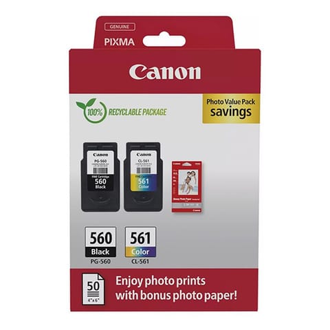 ⁨Canon oryginalny ink / tusz PG-560/CL-561/GP-501, 3713C008, black/color, Multi-pack⁩ w sklepie Wasserman.eu