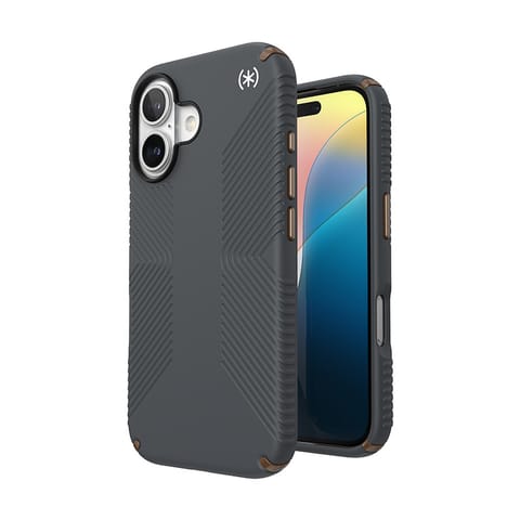 ⁨Speck Presidio2 Grip - Etui iPhone 16 (Charcoal Grey / Cool Bronze / White)⁩ w sklepie Wasserman.eu