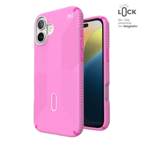 ⁨Speck Presidio2 Grip ClickLock & MagSafe - Etui iPhone 16 Plus (True Pink / Shocking Pink / White)⁩ w sklepie Wasserman.eu