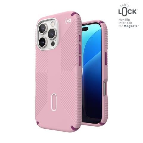 ⁨Speck Presidio2 Grip ClickLock & MagSafe - Etui iPhone 16 Pro (Wednesday Pink / Boysenberry Purple / White)⁩ w sklepie Wasserman.eu