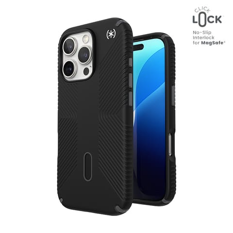 ⁨Speck Presidio2 Grip ClickLock & MagSafe - Etui iPhone 16 Pro (Black / Slate Grey / White)⁩ w sklepie Wasserman.eu