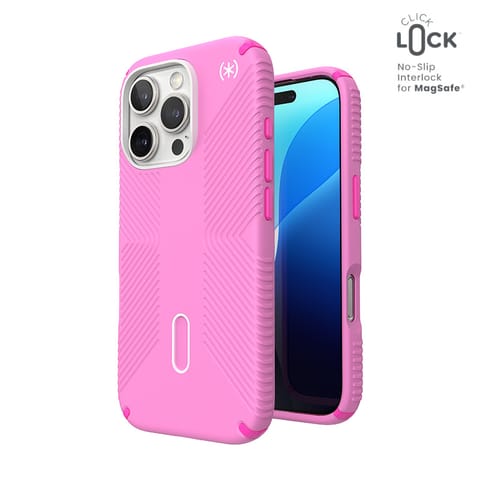 ⁨Speck Presidio2 Grip ClickLock & MagSafe - Etui iPhone 16 Pro (True Pink / Shocking Pink / White)⁩ w sklepie Wasserman.eu