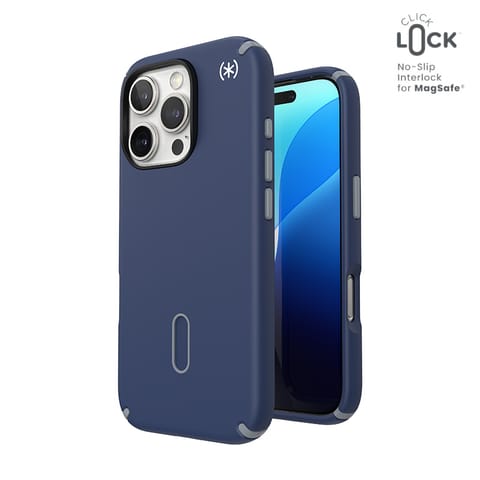 ⁨Speck Presidio2 Pro ClickLock & MagSafe - Etui iPhone 16 Pro (Coastal Blue / Dust Grey / White)⁩ w sklepie Wasserman.eu