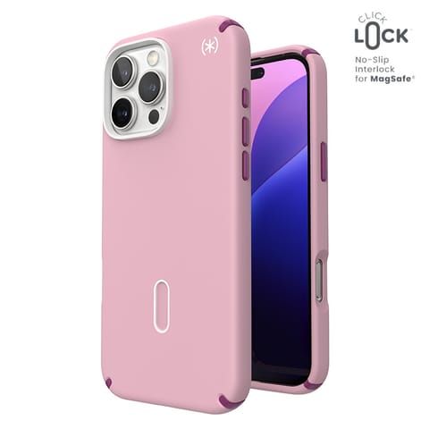 ⁨Speck Presidio2 Pro ClickLock & MagSafe - Etui iPhone 16 Pro Max (Wednesday Pink / Boysenberry Purple / White)⁩ w sklepie Wasserman.eu