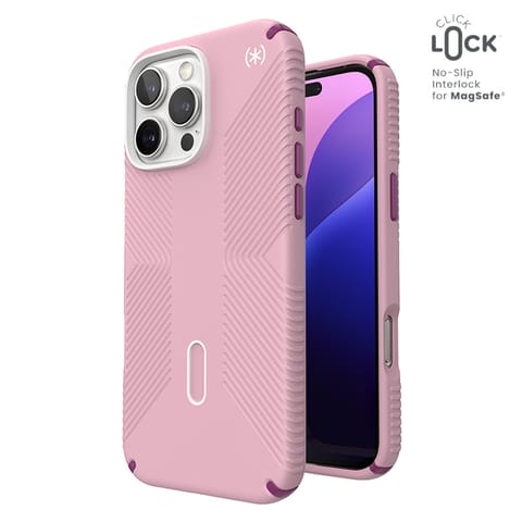 ⁨Speck Presidio2 Grip ClickLock & MagSafe - Etui iPhone 16 Pro Max (Wednesday Pink / Boysenberry Purple / White)⁩ w sklepie Wasserman.eu