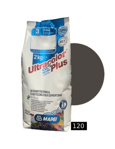 ⁨Fuga elastyczna cementowa Mapei Ultracolor Plus 120 czarny 2 kg⁩ w sklepie Wasserman.eu