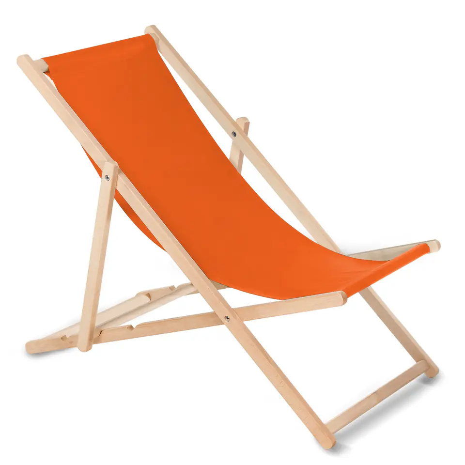 ⁨Classic beech lounger GreenBlue GB183 orange⁩ at Wasserman.eu