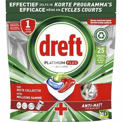 ⁨Dreft Platinum Plus All in One Kapsułki do Zmywarki 25 szt.⁩ w sklepie Wasserman.eu