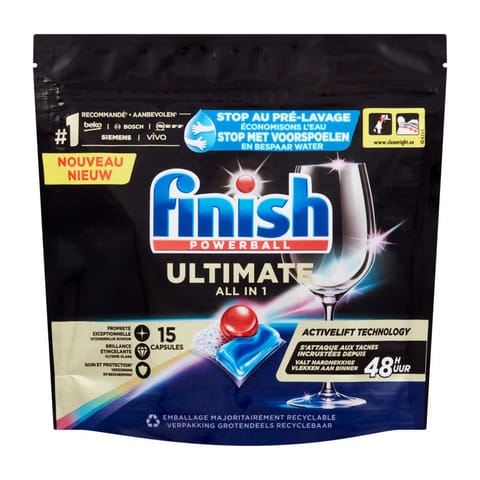 ⁨Finish Ultimate All in 1 Tabletki do Zmywarki 15 szt.⁩ w sklepie Wasserman.eu