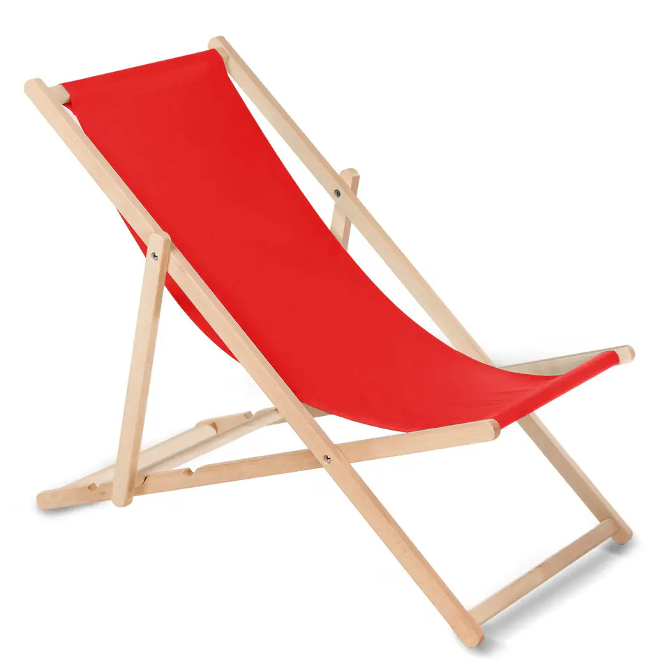 ⁨Classic beech lounger GreenBlue GB183 red⁩ at Wasserman.eu