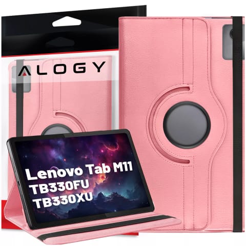 ⁨Etui 360 do Lenovo Tab M11 10.95" TB330FU / TB330XU / TB331FC obrotowe pokrowiec obudowa z klapką na tablet Case Alogy Różowe⁩ w sklepie Wasserman.eu