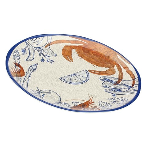 ⁨ROSE&TULIPANI Ocean Life Large Round Melamine Tray 42 cm⁩ at Wasserman.eu