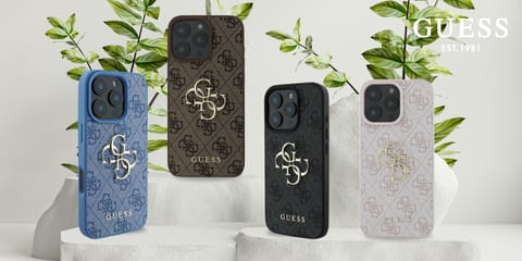 ⁨Guess GUHCP16S4GMGBL iPhone 16 6.1" niebieski/blue hardcase 4G Big Logo⁩ w sklepie Wasserman.eu