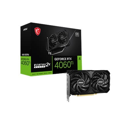 ⁨Karta graf. MSI RTX 4060 Ti 8G VENTUS 2X BLACK E1 O⁩ w sklepie Wasserman.eu