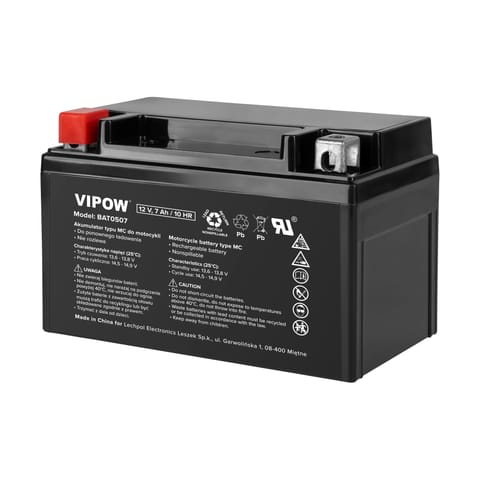 ⁨VIPOW Type MC Motorcycle Battery Pack 12V 7Ah⁩ at Wasserman.eu