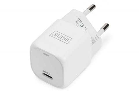 ⁨Ładowarka sieciowa mini zasilacz 1x USB-C PD 3.0 20W Biała⁩ w sklepie Wasserman.eu