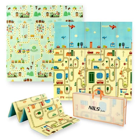 ⁨MD04 CHILDREN'S FOLDING MAT CITY 195x180CM NILS FUN⁩ at Wasserman.eu