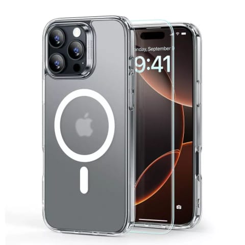 ⁨Etui obudowa ESR Classic Hybrid Halolock Magsafe & Tempered Glass do iPhone 16 Pro Frosted Clear⁩ w sklepie Wasserman.eu