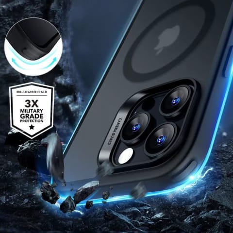 ⁨Etui obudowa ESR Classic Hybrid Halolock Magsafe & Tempered Glass do iPhone 16 Pro Max Frosted Black⁩ w sklepie Wasserman.eu