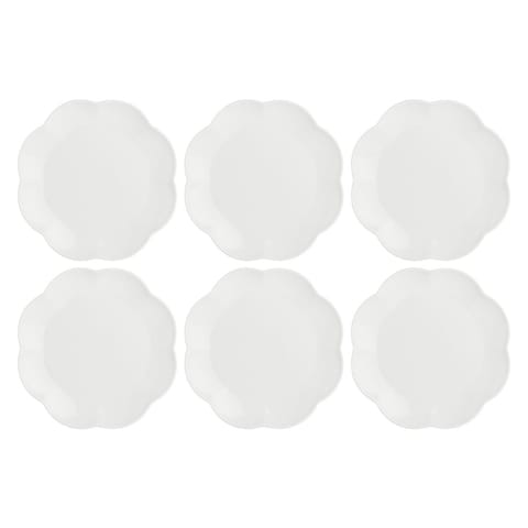 ⁨Set of 6 Villadeifiori Salad Plates - White, 23 cm⁩ at Wasserman.eu