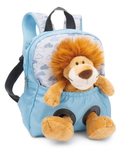 ⁨NICI 49848 Backpack 21x26cm blue + Lion mascot 25cm⁩ at Wasserman.eu