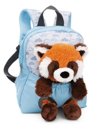 ⁨NICI 49852 Backpack 21x26cm blue + Panda mascot red 25cm⁩ at Wasserman.eu