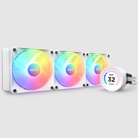 ⁨NZXT Kraken Elite 360 RGB Processor All-in-one liquid cooler 12 cm White 1 pc(s)⁩ at Wasserman.eu