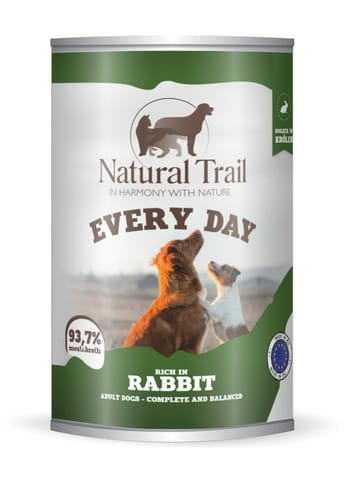 ⁨NATURAL TRAIL Every Day Rich in rabbit - wet dog food - 400g⁩ at Wasserman.eu