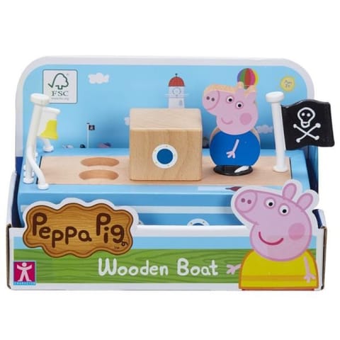 ⁨PROMO Peppa Pig - Drewniana łódka z figurką Świnka Peppa 07209⁩ w sklepie Wasserman.eu