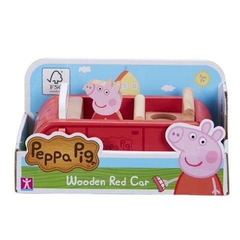 ⁨PROMO Peppa Pig - Wooden car with Peppa Pig figurine 07208⁩ at Wasserman.eu