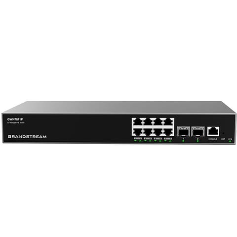 Grandstream GWN 7811P POE 8GE 2SFP+ Managed L3 Switch | Web | L3 Switches at Wasserman.eu