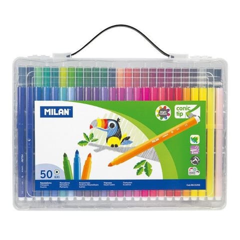 ⁨Felt-tip pens 50 pcs. in a plastic suitcase. 0615350 MILAN⁩ at Wasserman.eu