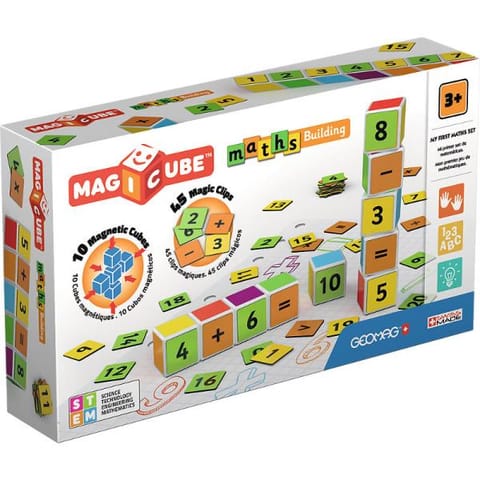 ⁨GEOMAG MagiCube Mathematics + Clips - Magnetic Blocks 55pcs. G082⁩ at Wasserman.eu