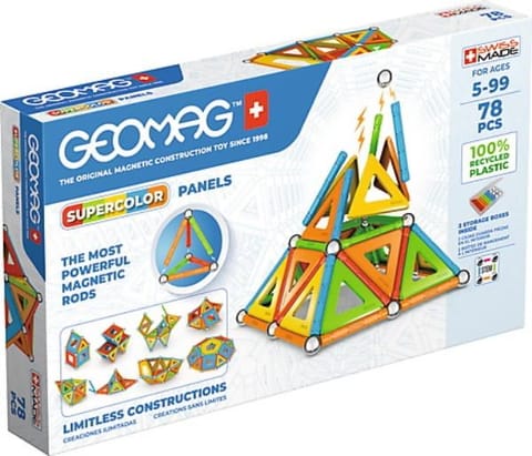 ⁨GEOMAG Supercolor panels Recycled - magnetic blocks 78el. G379⁩ at Wasserman.eu