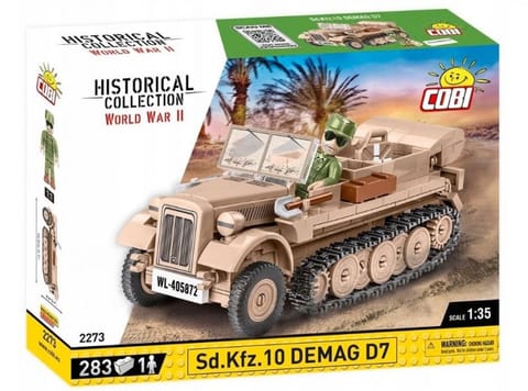 ⁨COBI 2273 Historical Collection WWII Ciągnik artyleryjski Sd. Kfz. 10 DEMAG D7 283 klocki⁩ w sklepie Wasserman.eu