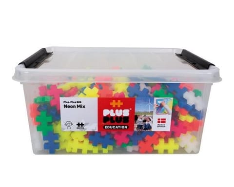 ⁨Plus Plus Klocki BIG mix neon colors 400 pieces 3290⁩ at Wasserman.eu