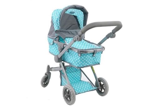 ⁨Mint doll pram with white dots in a box 534056 ADAR⁩ at Wasserman.eu