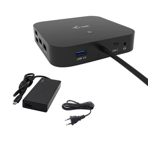 ⁨i-tec USB-C HDMI DP Docking Station with Power Delivery 65W + Universal Charger 77 W⁩ at Wasserman.eu