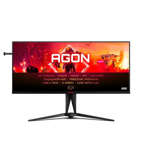 ⁨AOC AGON 5 AG405UXC monitor komputerowy 100,3 cm (39.5") 3440 x 1440 px Wide Quad HD LCD Czarny⁩ w sklepie Wasserman.eu