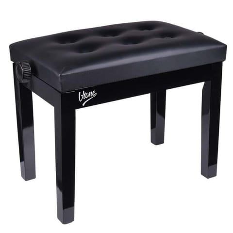 ⁨V-TONE ŁAWA 1 BK ława do pianina fortepianu CZARNA⁩ w sklepie Wasserman.eu