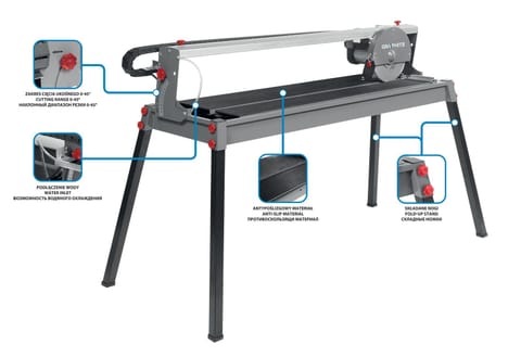 ⁨Przecinarka do glazury 1200W, 230x25, zakres ciecia 1000 mm⁩ w sklepie Wasserman.eu